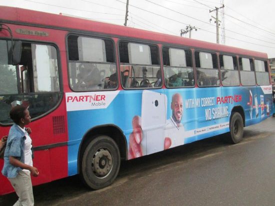 branded BRT display across Lagos